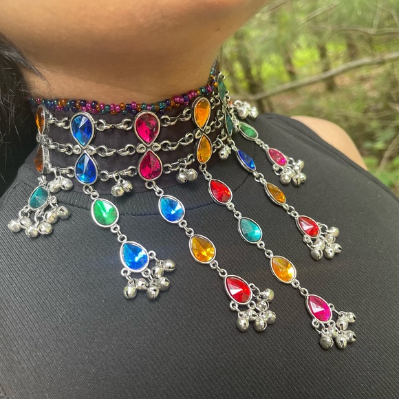 Multicoloured Gypsy Necklace - Picture 2 of 3